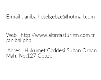 Anibal Hotel iletiim bilgileri